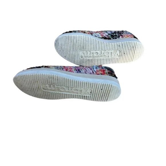 P448 Bubble Slip On Sneakers Sz 9 / 39 | Colorful Woven Patchwork Italy Designer - Picture 6 of 10